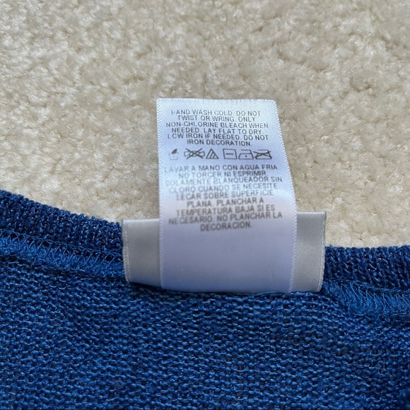 Disney Parks Mickey Mouse Pullover Knit Sweater Womens XS Blue Crew Neck - Picture 6 of 8